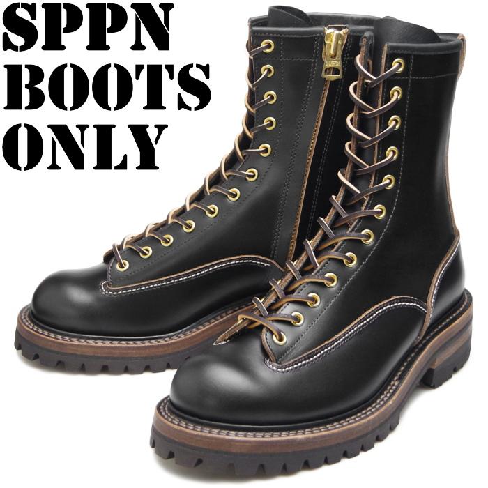 SPPN BOOTS スッピン SP-08L ブラック 8-INCH LACE TO TOE 8インチ