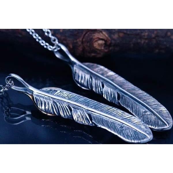 Indian Jewelry イーグルフェザー&ハートフェザー(鷲の胸羽)立体装飾