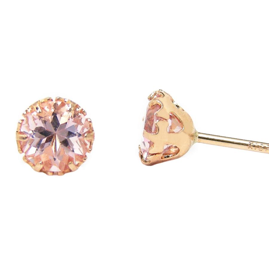 モルガナイト ピアス ピンクアクアマリン K18PG 18k 18金 ピンク