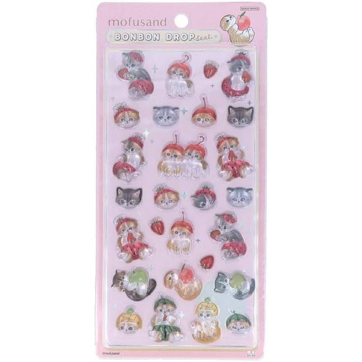 サンスター文具 mofusand グッズ シール 立体 ボンボンドロップシール