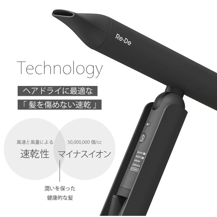 Re・De Re・De Hairdry ハンズフリー ヘアドライヤー DR01A リデ｜速乾