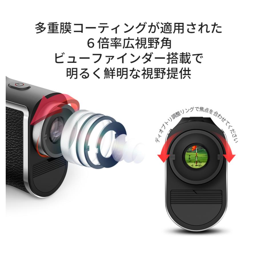 FineCaddie（ファインキャディ） ゴルフ距離計 ＼黒・赤明るさ自動調整