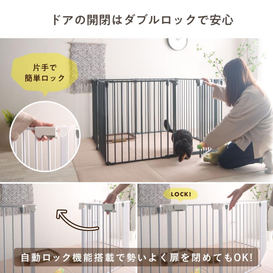 VENTOTA ペット用サークル ドア付 折りたたみ可能 犬 猫 うさぎ