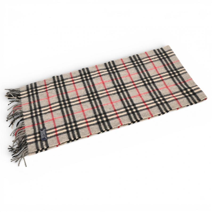 BURBERRY（バーバリー） マフラー ノバチェック カシミヤ100％ Bランク
