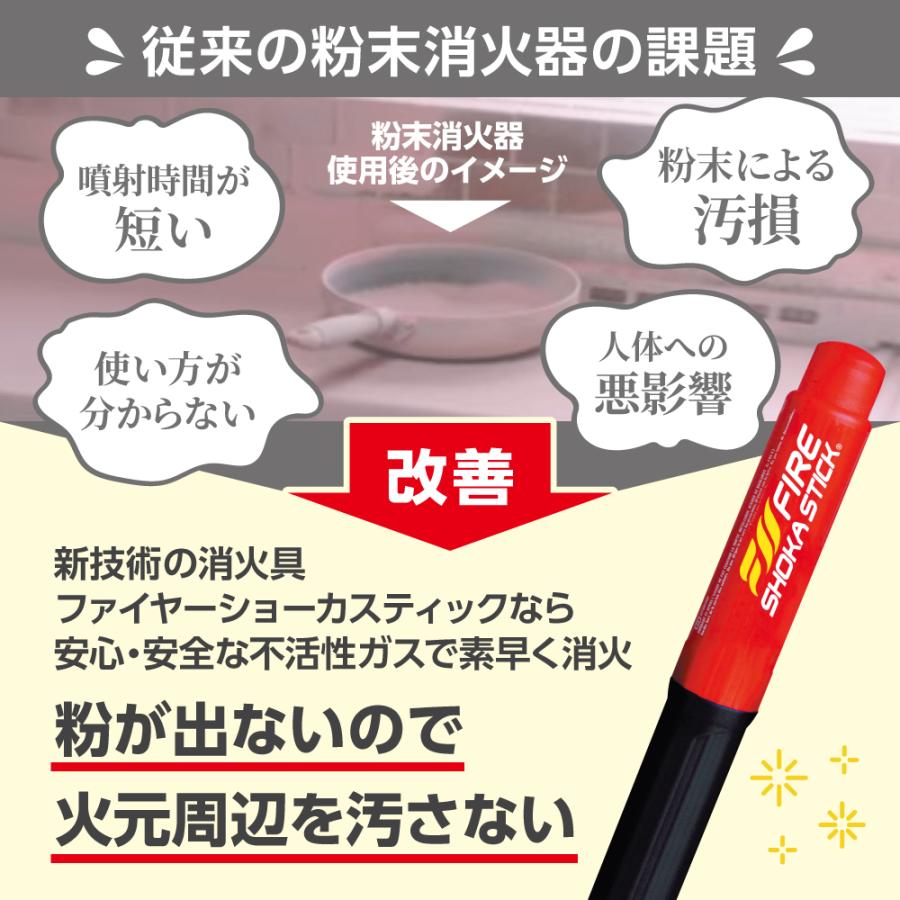 FIRE SHOKA STICK(ファイヤーショーカスティック)50秒 耐用年数15年 次