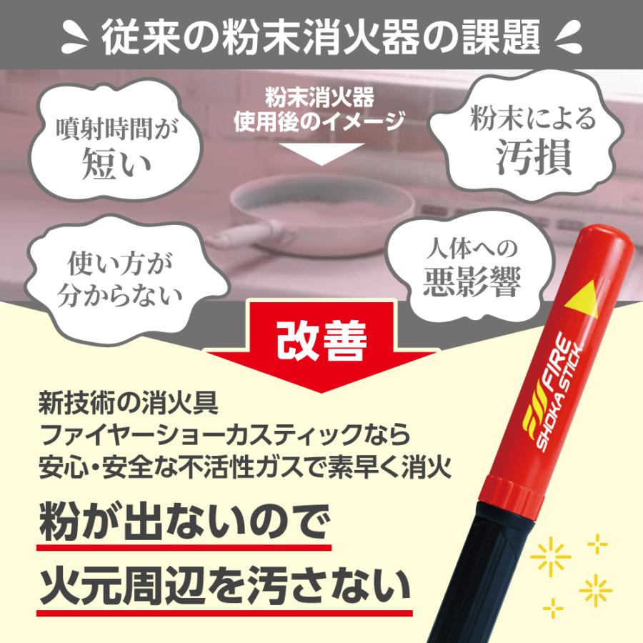 FIRE SHOKA STICK(ファイヤーショーカスティック)100秒 耐用年数15年