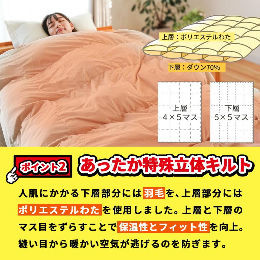 西川（nishikawa） 羽毛入りハイブリッド掛け布団 シングル ダウン70