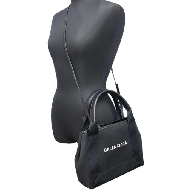 NAVY（BALENCIAGA） （美品）バレンシアガ BALENCIAGA ネイビーカバス