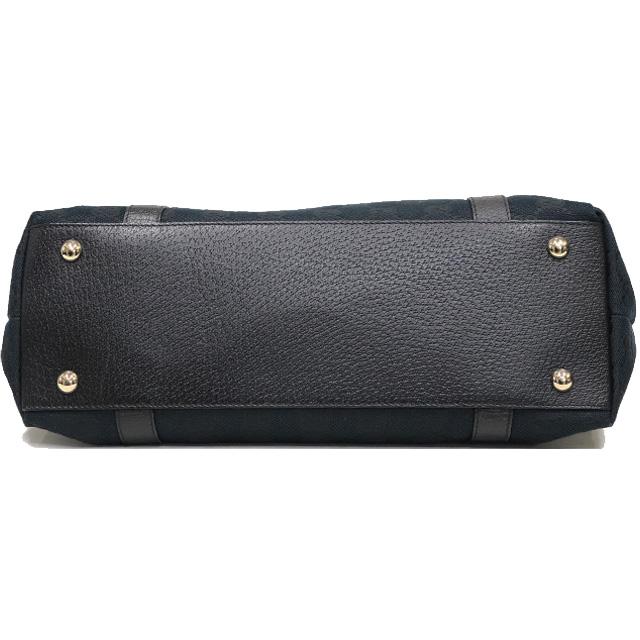 GGキャンバス グッチ GUCCI アビー トートバッグ レザー 黒 ゴールド