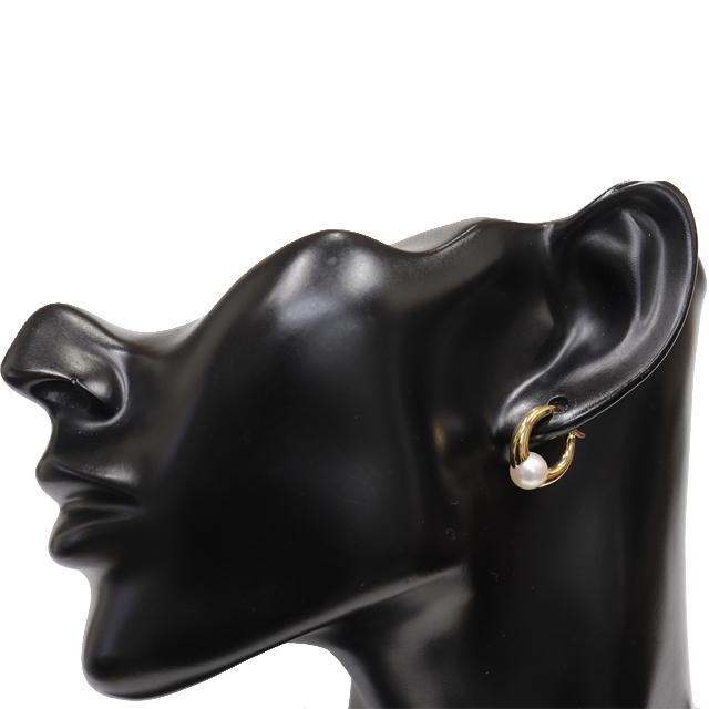 MIKIMOTO（ミキモト） （新品仕上げ済）ミキモト パール フープ ピアス