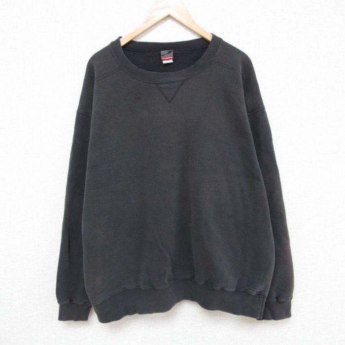 XL/古着 長袖 スウェット メンズ 90s 無地 大きいサイズ クルーネック