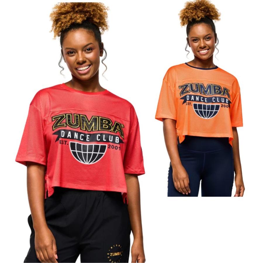 ズンバ（ZUMBA） ZUMBA Victory メッシュ クロップ丈 ボクシー Tシャツ
