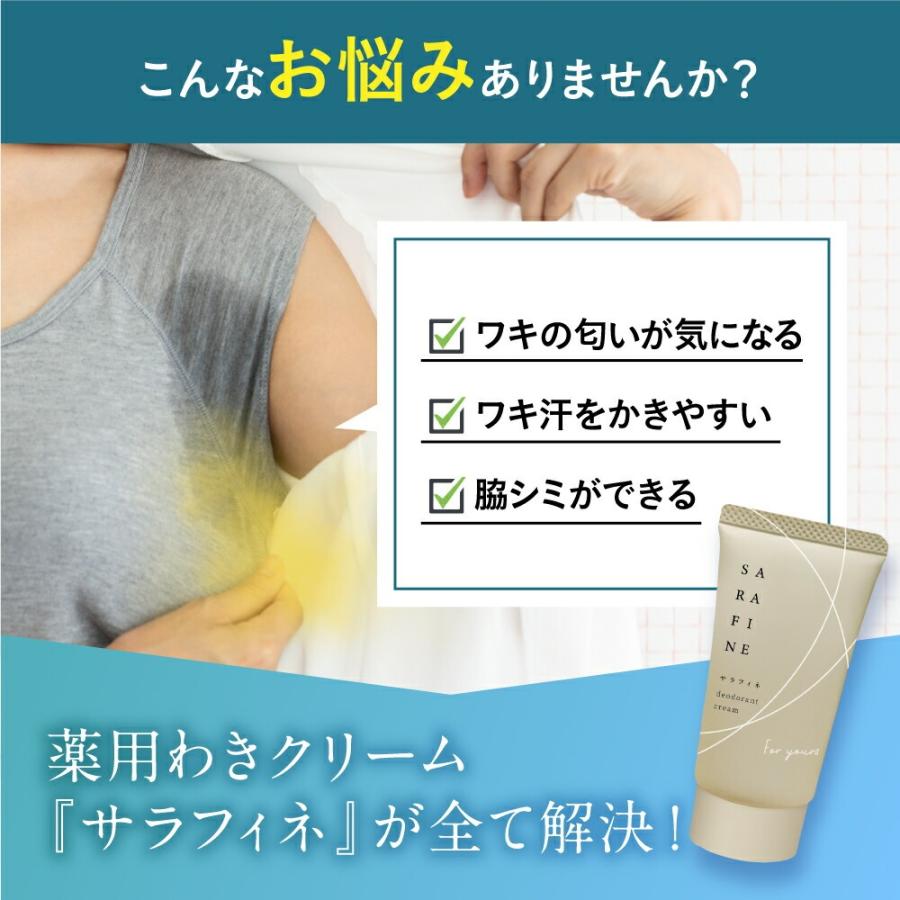 フロムココロ ワキガ 脇汗 クリーム SARAFINE サラフィネ ワキガ対策