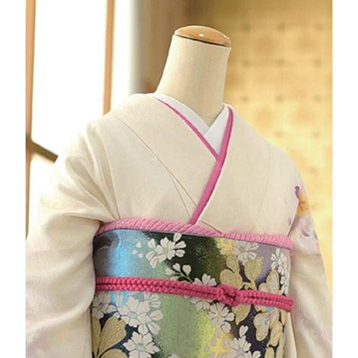 白地桜がすみ 身長 163cm〜175cm位 訪問着 レンタル 卒業式 入学式 卒