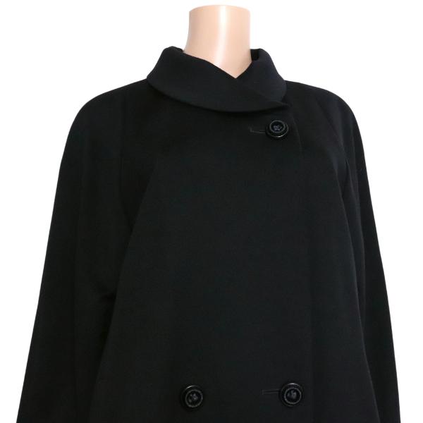 美品/エールミワ YELL MIWA カシミヤコート 表記 9号 M 相当 黒
