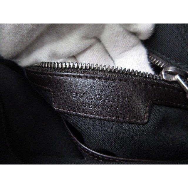 オクト 美品 BVLGARI ブルガリ ショルダーバッグ - ブラウン レザー