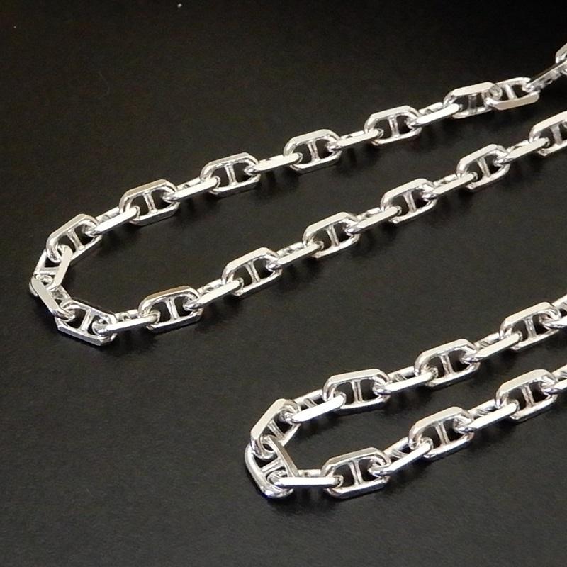 チェーン ネックレス メンズ シルバー925 3.5mm 55cm アンカーチェーン