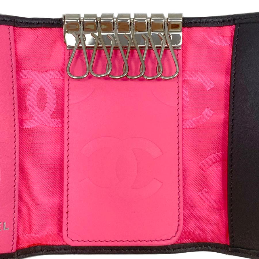 CHANEL（シャネル） ココマーク キーケース ブラック ホワイト ピンク