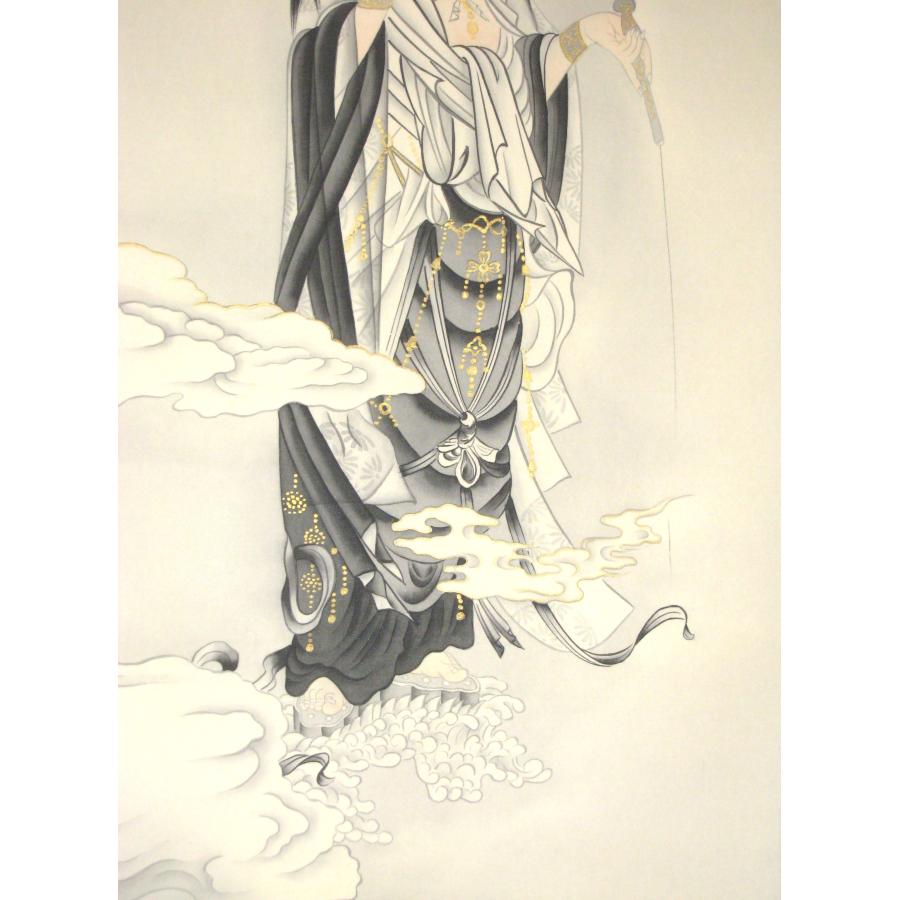 掛け軸 掛軸 雲上観音 (右向き) 吉田真秋 (真筆・新品) : 掛け軸の専門