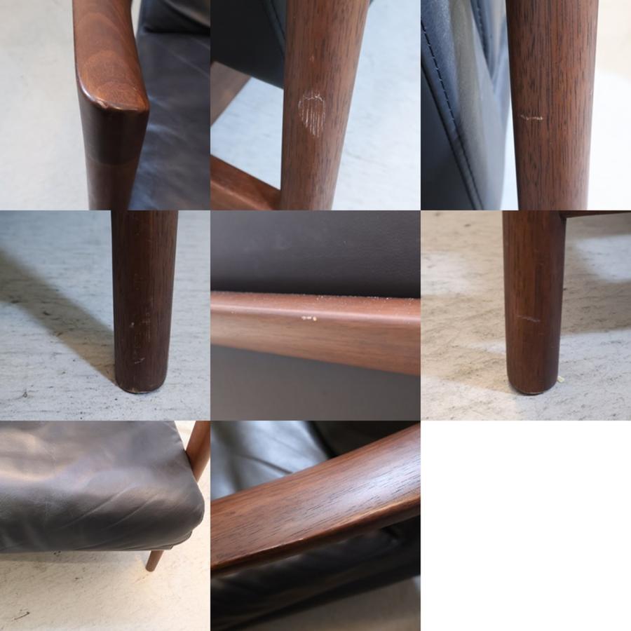 ACTUS アクタス HORSE SHOE ホースシュー マホガニー材 レザー アーム