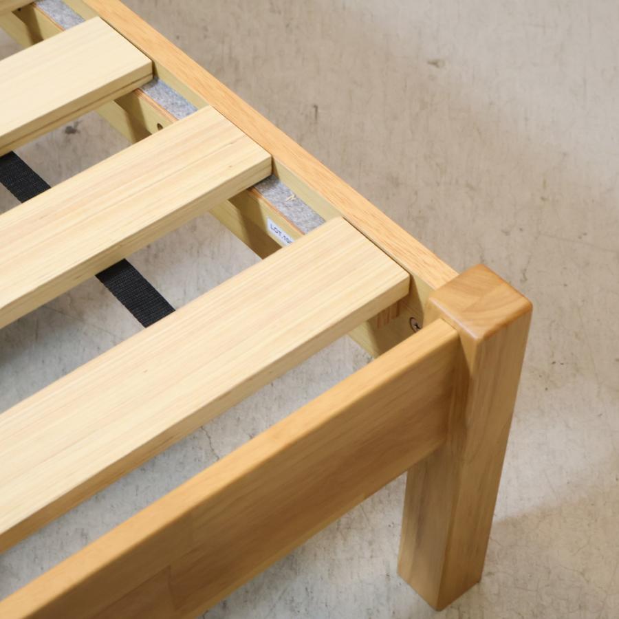 無印良品（MUJI） 木製ベッド セミダブルベッドフレーム ラバーウッド