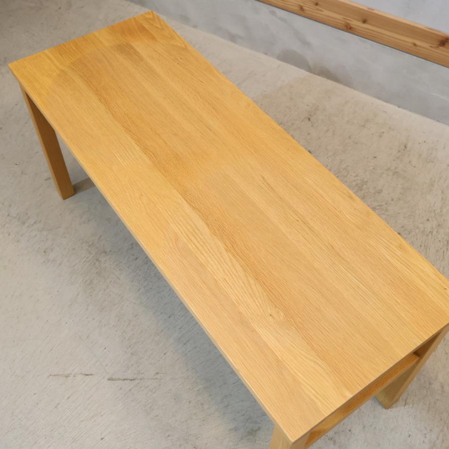 無印良品（MUJI） オーク無垢材 ベンチ ダイニングベンチ 板座