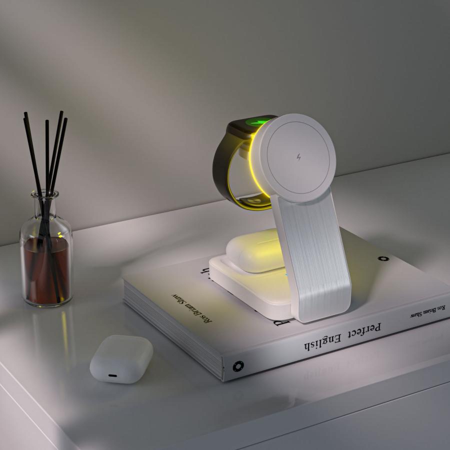 MagSafe ワイヤレス充電器 マグネット式 QI 充電 スマホスタンド