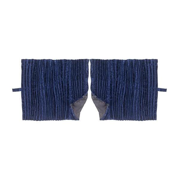 トラック 雅 仮眠カーテン アコーディオン式チンチラZERO ネイビー