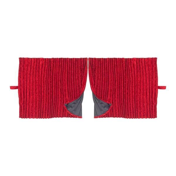 トラック 雅 仮眠カーテン アコーディオン式チンチラZERO レッド