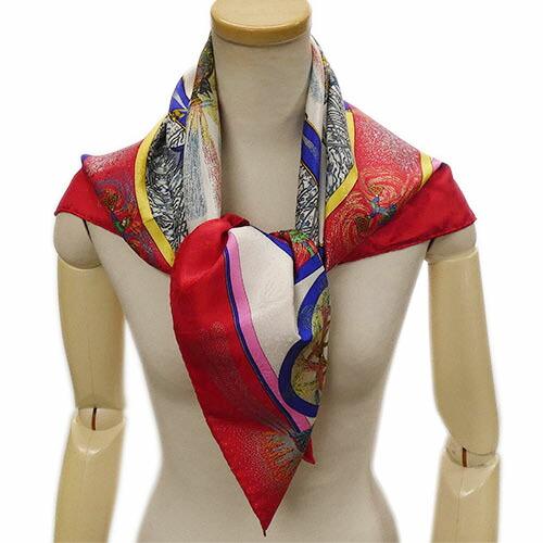 HERMES（エルメス） 美品 スカーフ カレ 90 シルク 100％ FEUX