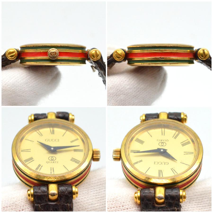 GUCCI（グッチ） シェリーライン クォーツ時計 ゴールド ブラウン