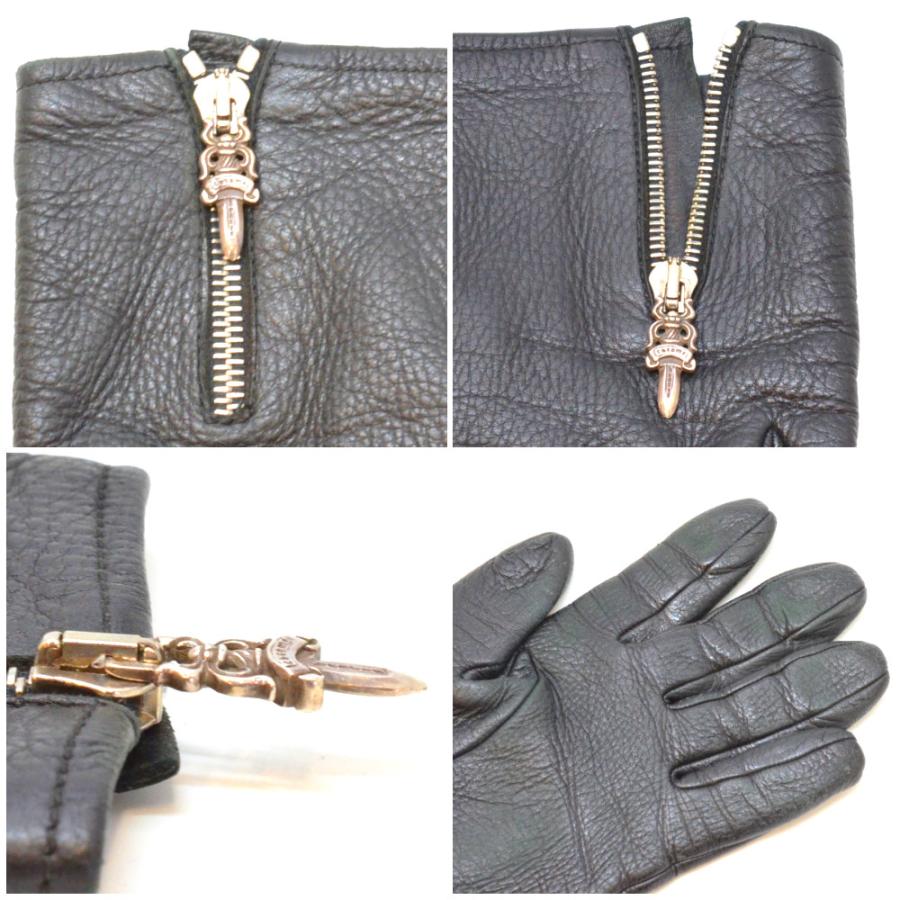 CHROME HEARTS（クロムハーツ） ダガージップグローブ ブラック