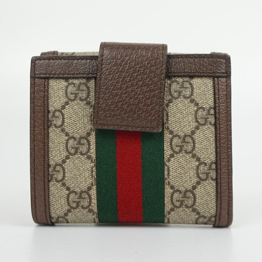 GUCCI（グッチ） 523173 オフィディア 2つ折り財布 ベージュ ブラウン
