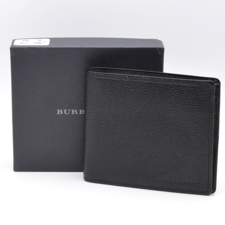 BURBERRY（バーバリー） 2つ折り財布 ブラック 黒 レザー コンパクト