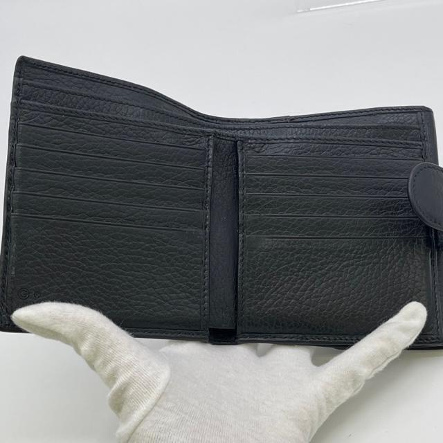 GUCCI（グッチ） 615525 二つ折り財布 黒 インターロッキングG 型押し