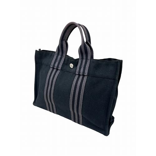 HERMES（エルメス） フールトゥーPM トートバッグ キャンバス ブラック