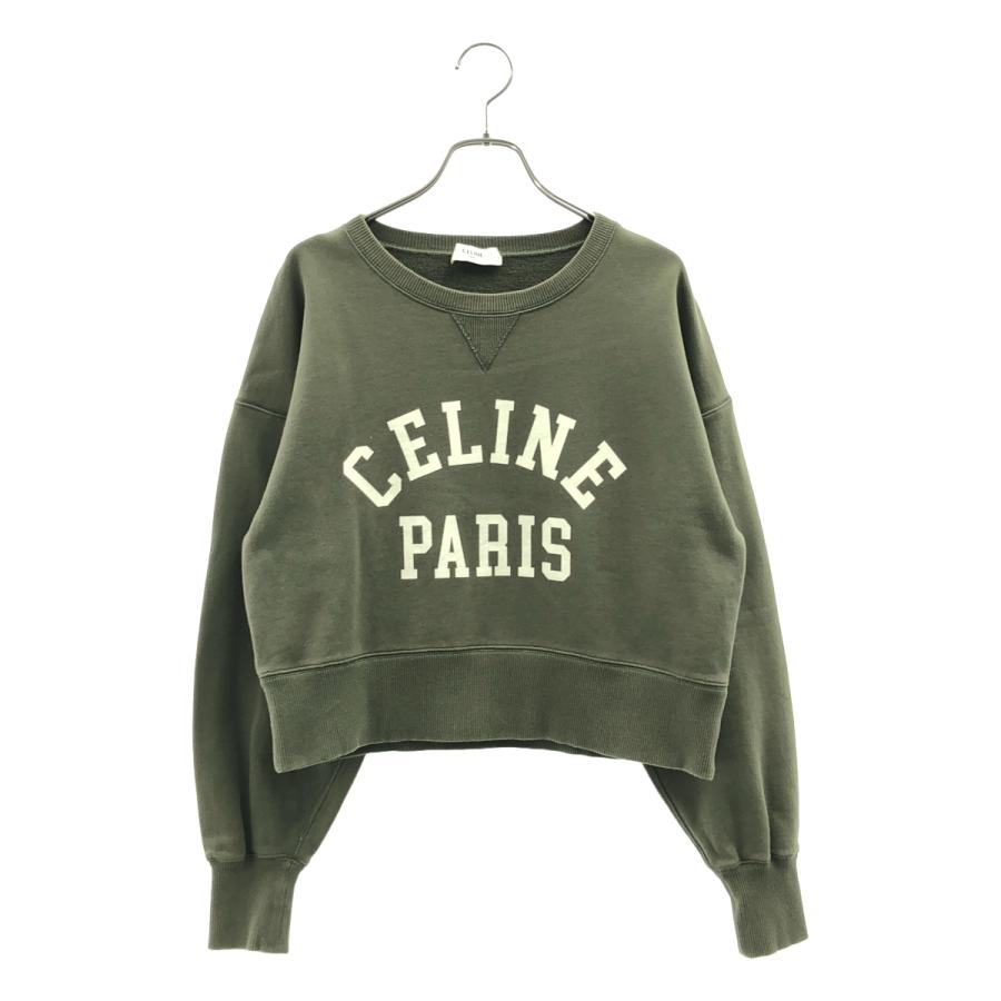 CELINE（セリーヌ） ロゴ クロップド スウェット トレーナー / 裏