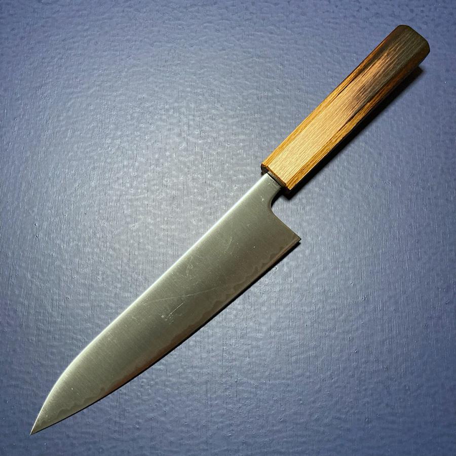 義弘作 包丁 牛刀 和包丁 180mm 青紙スーパー 焼樫柄 山脇刃物製作所