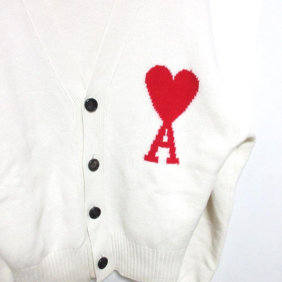 美品 AMI PARIS アミパリス ハートロゴインターシャ オーバーサイズ