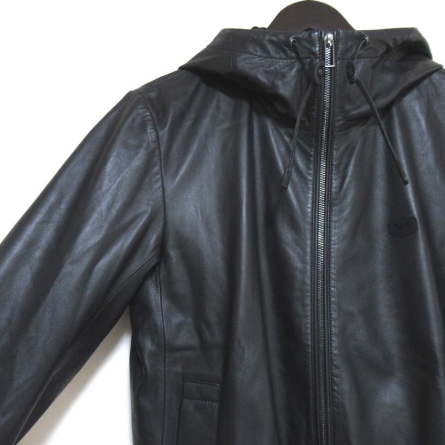 EMPORIO ARMANI 美品 23SS エンポリオアルマーニ ラムレザー ジップ