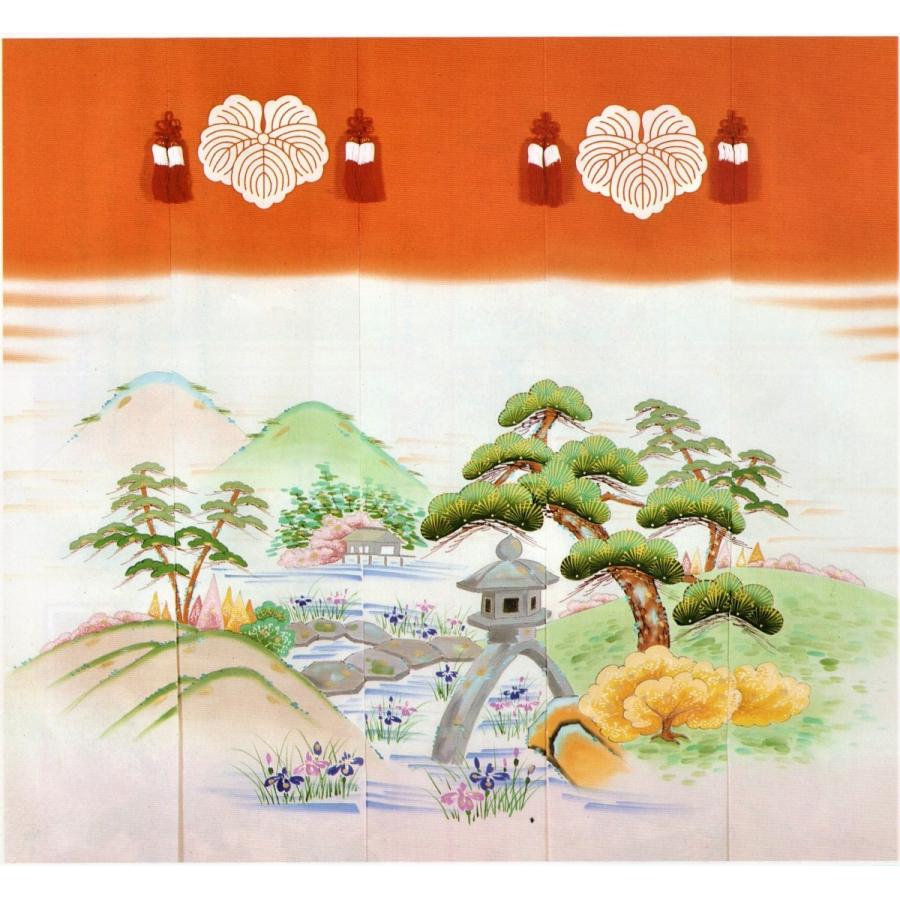 加賀友禅 花嫁のれん 花嫁暖簾 兼六園1 手描き 花嫁のれん号 花嫁