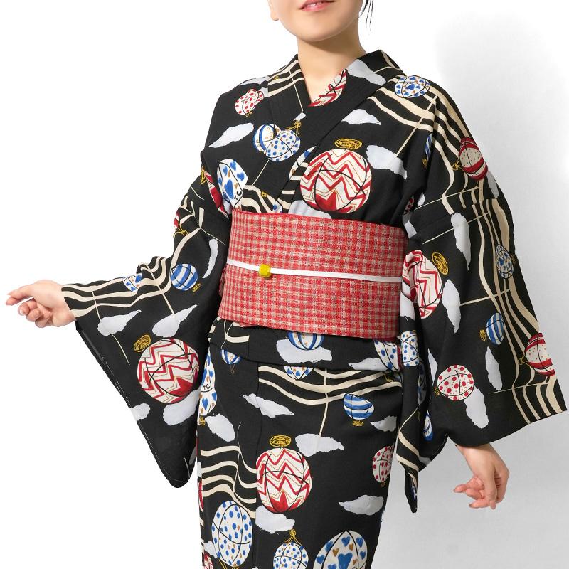 浴衣 tsumori chisato セオアルファ 気球 黒 黒地 レディース 30代 40