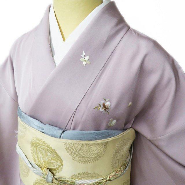 FINAL PRICE ／ 付下げ 付け下げ 訪問着 着物 中古 紋付 花の図 刺繍