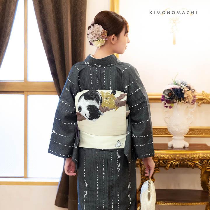 KIMONOMACHI 洗える着物 セット「袷着物＋京袋帯の2点セット 全8柄