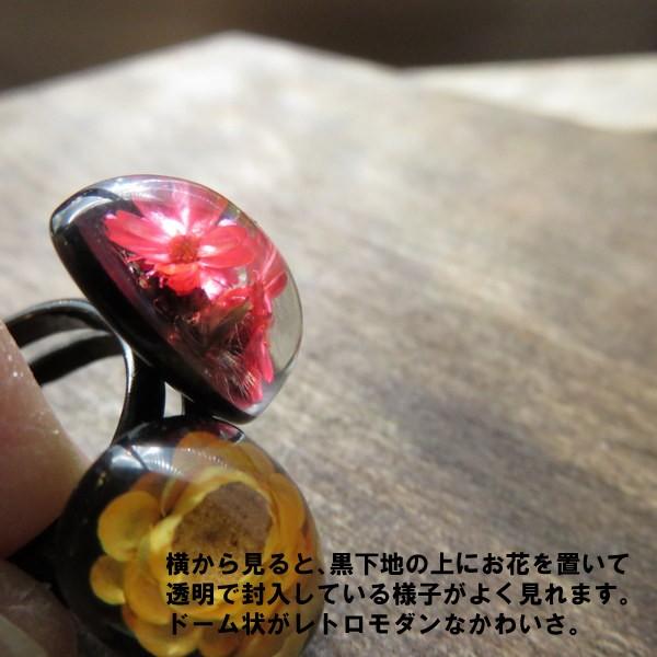 リング ヴインテージ 楕円 オーバル 花 指輪 昭和 大正 レトロ