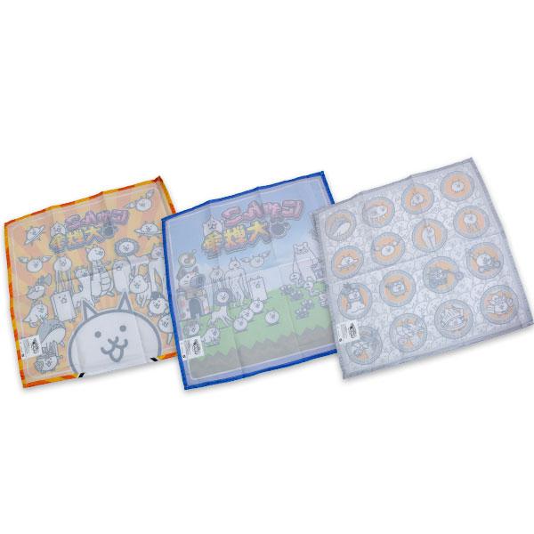 送料無料 にゃんこ大戦争 ナフキン 3枚組 約43×43cm ランチクロス