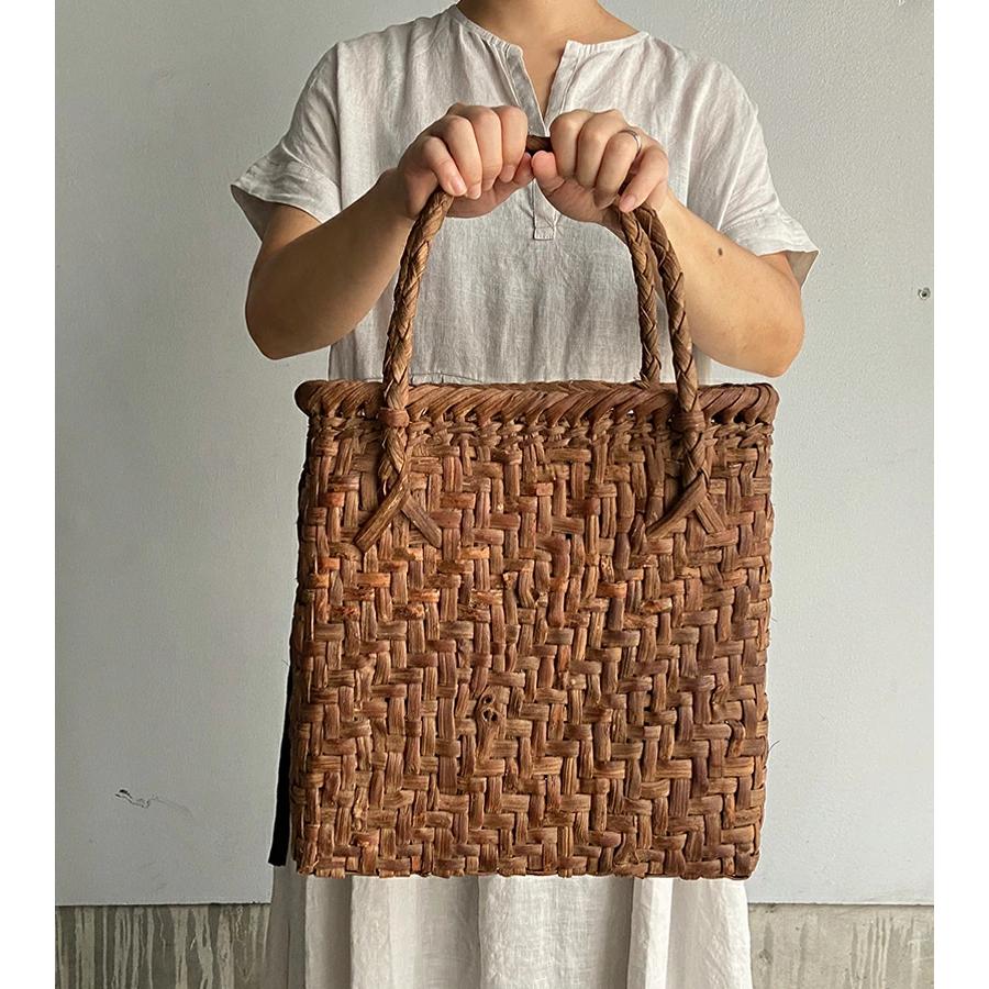 山葡萄かごバッグ 細網代（大）縦長2 YB-104 長野県 純国産 作家 筒井