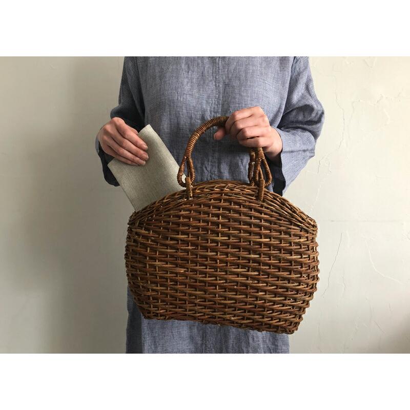 松野屋 あけび シェル手提げかご かごバッグ あけびかご 和装 浴衣