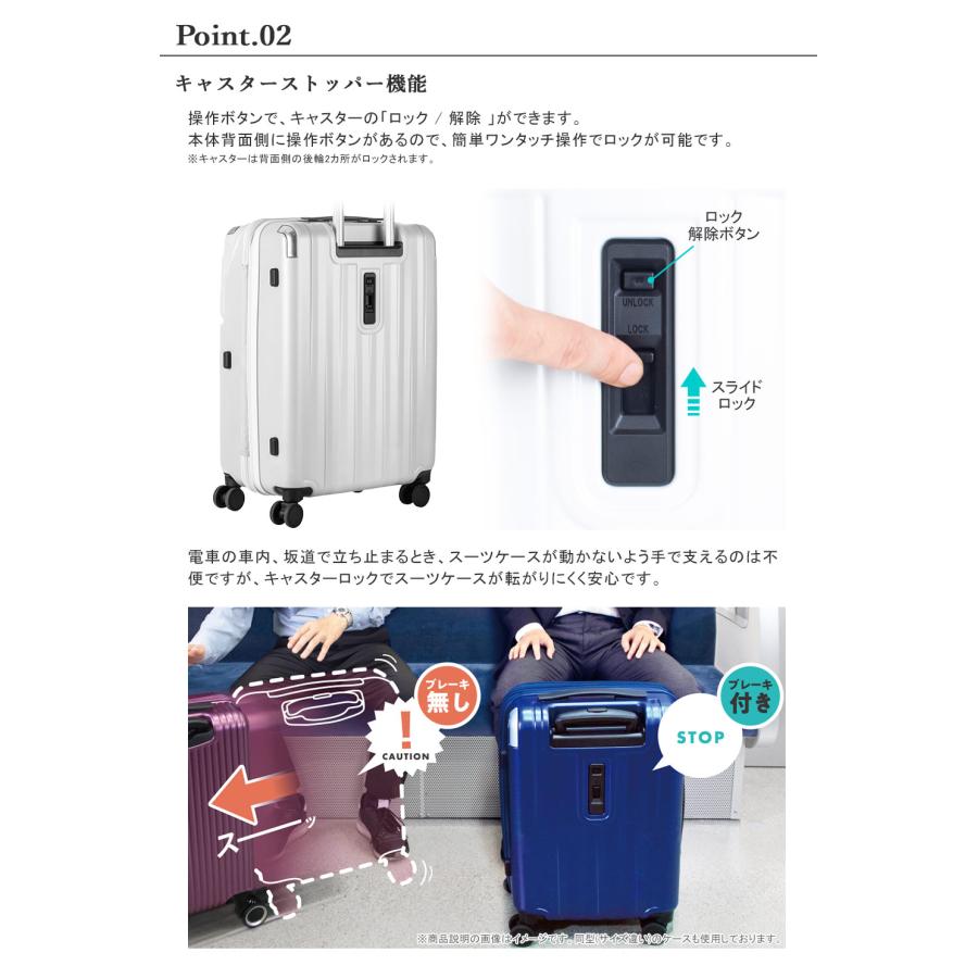 TRAVELIST スーツケース キャリーケース Lサイズ フロントオープン