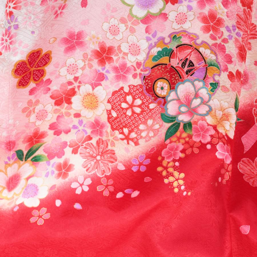 お宮参り 着物 女の子 産着 赤ちゃん 白 ホワイト 雪輪 鼓 桜 花 豪華